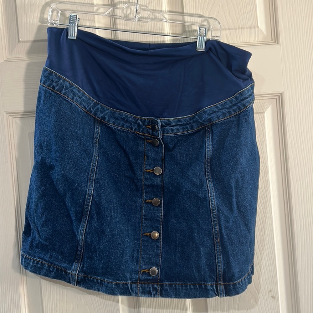TopShop Maternity Jean Skirt